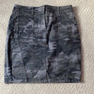 Loft Petite skirt camo pattern